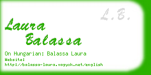 laura balassa business card